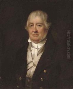 Portrait of a gentleman, half-length, in a brown coat and cream waistcoat