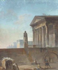 Homage to classicism by Hubert Robert