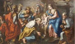 The Adoration of the Magi 3 by Hans Rottenhammer