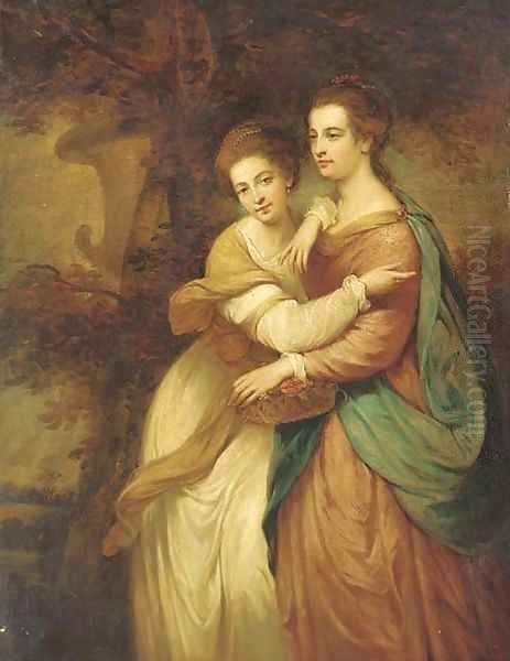 Portrait of Miss Emma and Miss Elizabeth Crewe - view 1