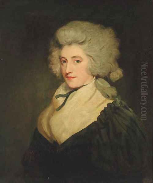 Portrait of Lady Elliot, quarter-length, in a black dress and white shawl - view 1