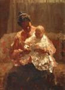 De Vrouw Van De Schilder Met Hun Zoontje Jules De Vrouw Van De Schilder Met Hun Zoontje Jules