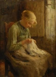 Girl Sewing