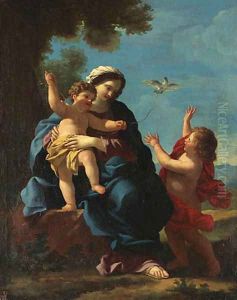 The Madonna and Child with the infant Saint John the Baptist by Giovanni Francesco Romanelli