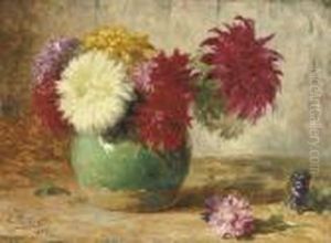 Colourful Chrysanthemums by Evert Pieters