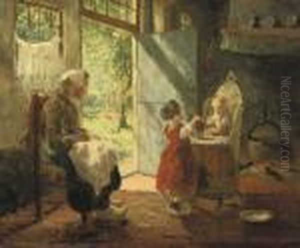 Playing With The Cat - view 1
