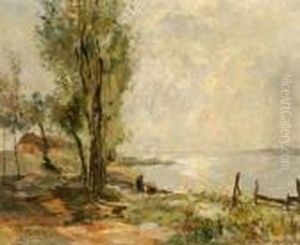 Landscape With Two Women On An Embankment