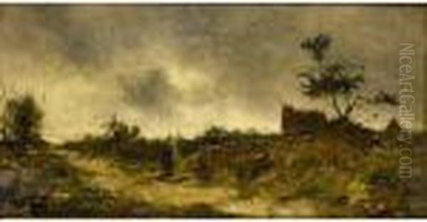 A Peasant Woman On A Sand Path - view 1