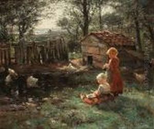 Feeding The Ducks by Evert Pieters