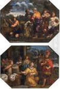 Scene De Sacrifice by Pietro Da Cortona (Barrettini)