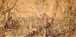 Feast Scene by Pietro Da Cortona (Barrettini)