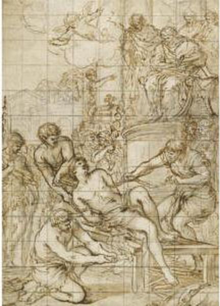 The Martyrdom Of St Lawrence by Pietro Da Cortona (Barrettini)