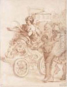 Tullia Driving Her Chariot by Pietro Da Cortona (Barrettini)