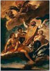 Santo Vescovo Riceve La Palma Del Martirio