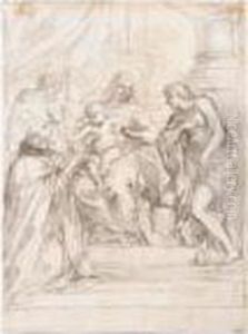 The Madonna And Child With St John The Baptist, Another Saint And A Kneeling Donor
