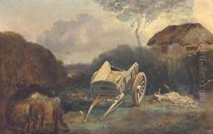 The farm yard, a sketch by Philip Reinagle