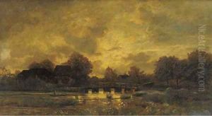 Returning to the village at dusk by Karl Rodeck
