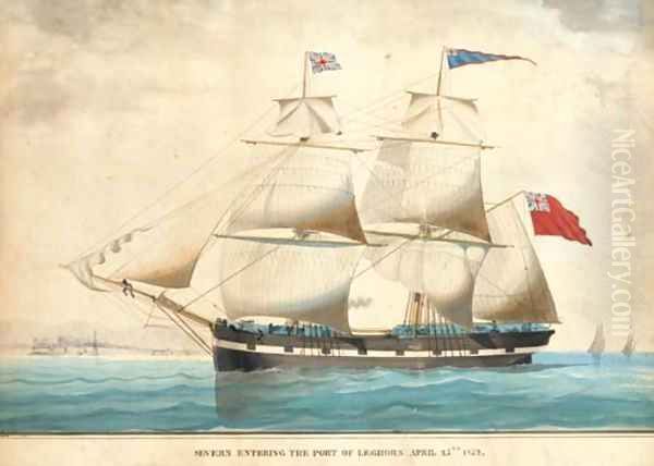 Severn entering the port of Leghorn, April 25th 1852 - view 1