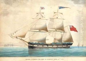 Severn entering the port of Leghorn, April 25th 1852 by Luigi P. Renault
