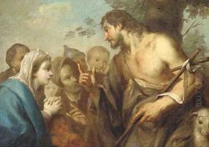 Saint John the Baptist preaching to the Multitude