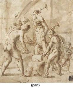 Vulcan's Forge by Giulio Romano (Orbetto)