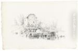 Landscape With Buildings On A Stream Landscape With Buildings On A Stream