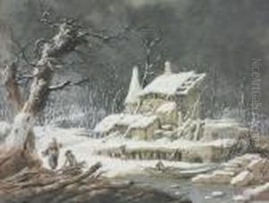 Faggot Gatherers In A Snowy Landscape Faggot Gatherers In A Snowy Landscape