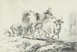Four Cows by Jean-Baptiste Pillement