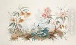 A Chinoiserie Floral Landscape by Jean-Baptiste Pillement