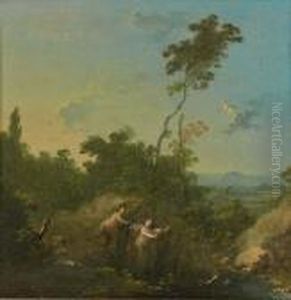 Faune Poursuivant Une Nymphe by Jean-Baptiste Pillement