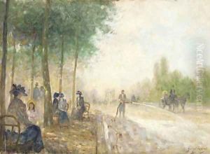 A Parisian boulevard by Georges Renouart