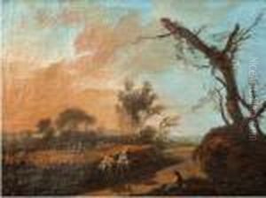 Paysans Portugais Sur Le Chemin Du Marche by Jean-Baptiste Pillement
