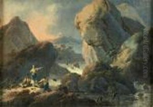 Paisagem Com Figura by Jean-Baptiste Pillement