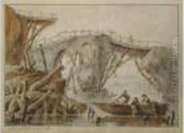 Scene De Peche. - view 1