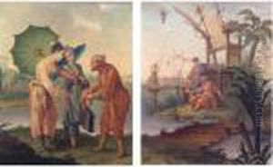 A Pair Of Chinoiserie Scenes by Jean-Baptiste Pillement