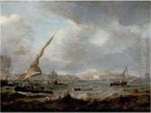 A View Of Lisbon by Jean-Baptiste Pillement