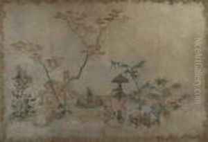 Panneau Mit Chinoiserie-szene. by Jean-Baptiste Pillement