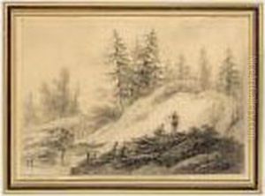 Two Washerwomen By A Mountain Stream Two Washerwomen By A Mountain Stream