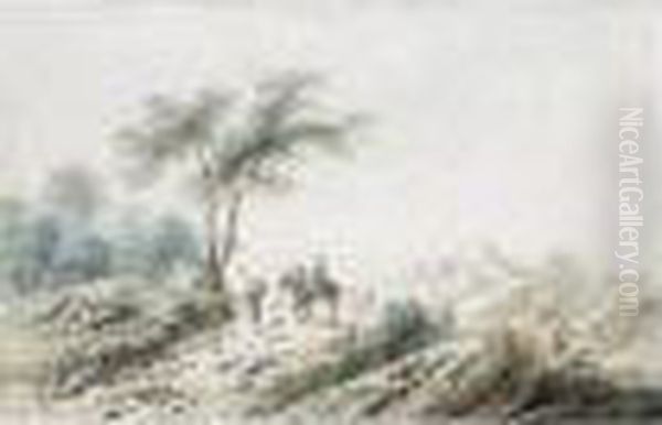 Peasants On A Road In A Landscape - view 1