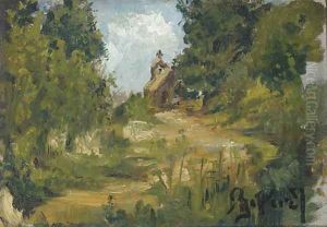 A cottage in the woods by Repin Iliya