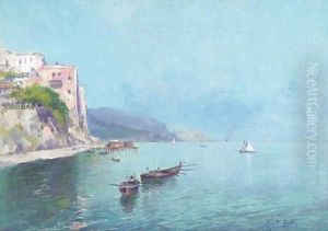 Fishing vessels in a Neapolitan bay