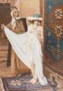 Orientalische Strassenszene. by Otto Pilny