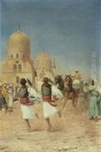 Orientalische Strassenszene by Otto Pilny