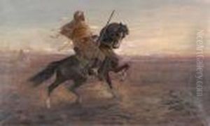 Arabischer Krieger, Hoch Zu Ross by Otto Pilny