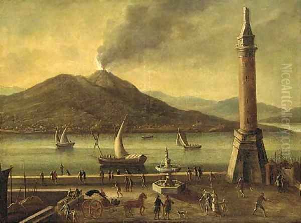 A view of Vesuvius, from the Molo, Naples - view 1
