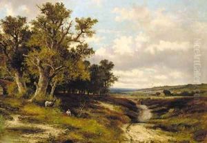 A summer landscape by Willem Roelofs