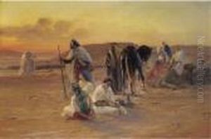 A Rest In The Desert by Otto Pilny