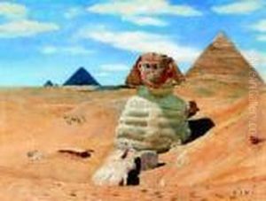 Die Sphinx Vor Den Pyramiden. by Otto Pilny