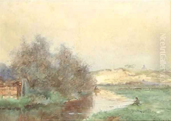 Fishermen in the dunes - view 1