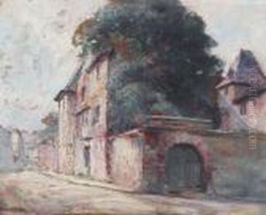 Strassenpartie In Der Normandie Mit Stattlichem Haus by Robert Antoine Pinchon